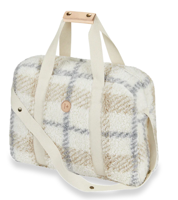 1+ IN THE FAMILY CHECK FURRY BAG (OS)