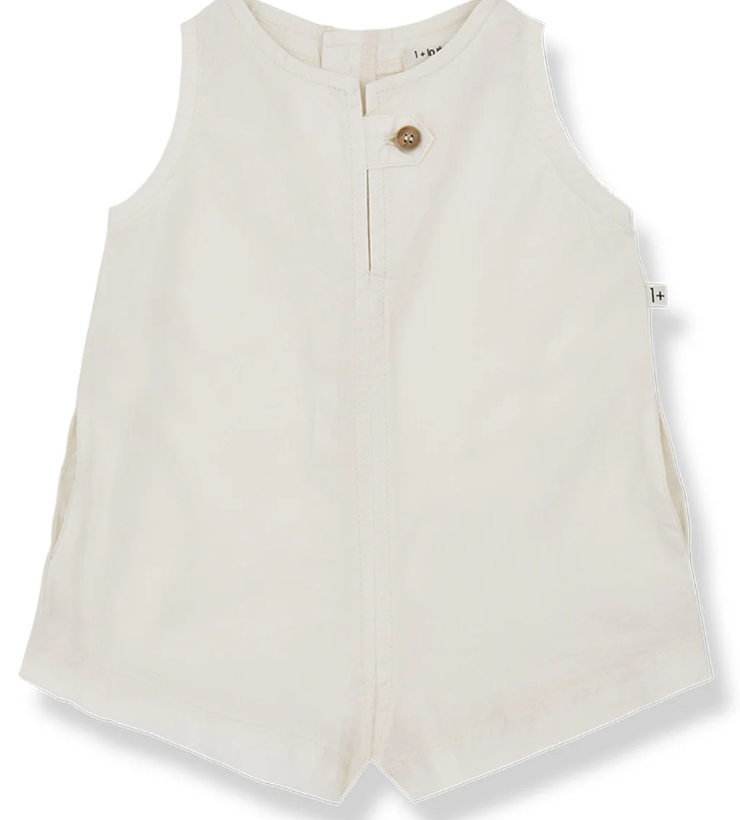1+ IN THE FAMILY FLORA SHORT OVERALL(6M-24M)