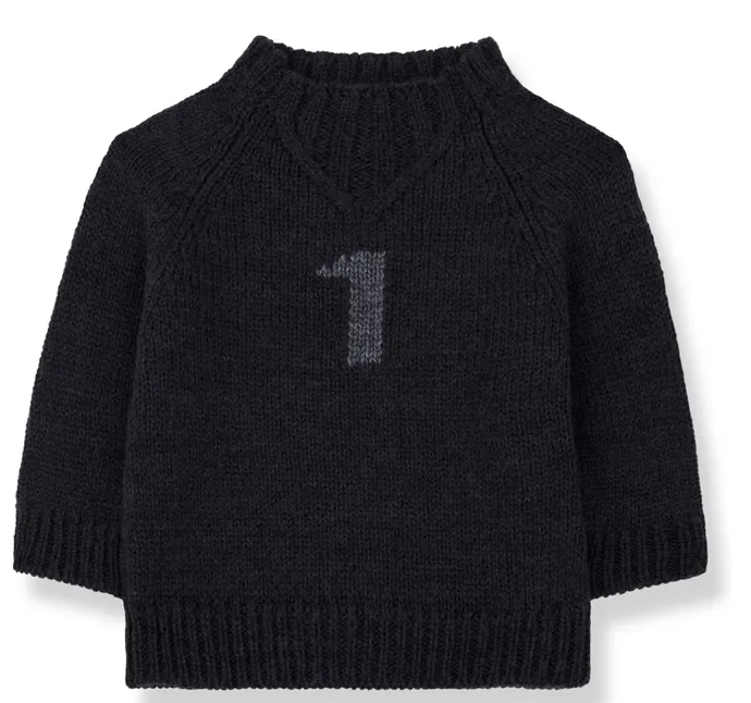 1+ IN THE FAMILY NUMBER 1 SWEATER(9M-48M)