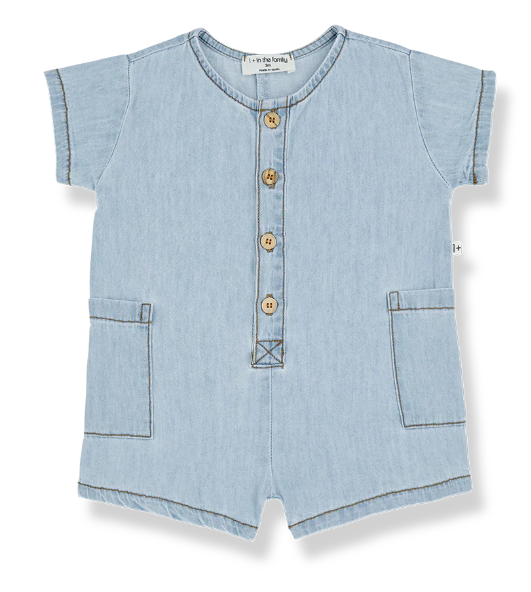 1+ IN THE FAMILY SERENA SHORT OVERALL (6M-24M)