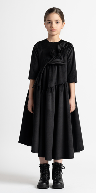 A LA PAGE ARANCIO DRESS (2-14Y)