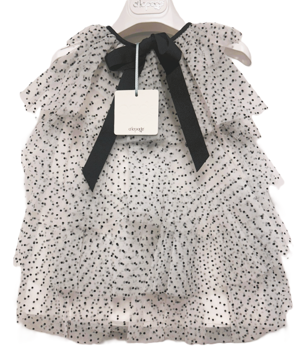 A LAPAGE POLKA DOT TULLE DRESS (2-12Y)