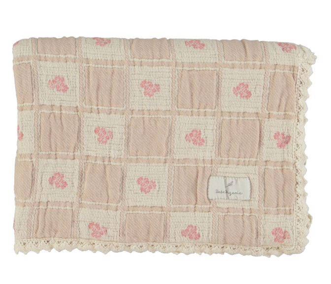 BEBE ORGANIC BLOOMS PATCHWORK BLANKET (OS)