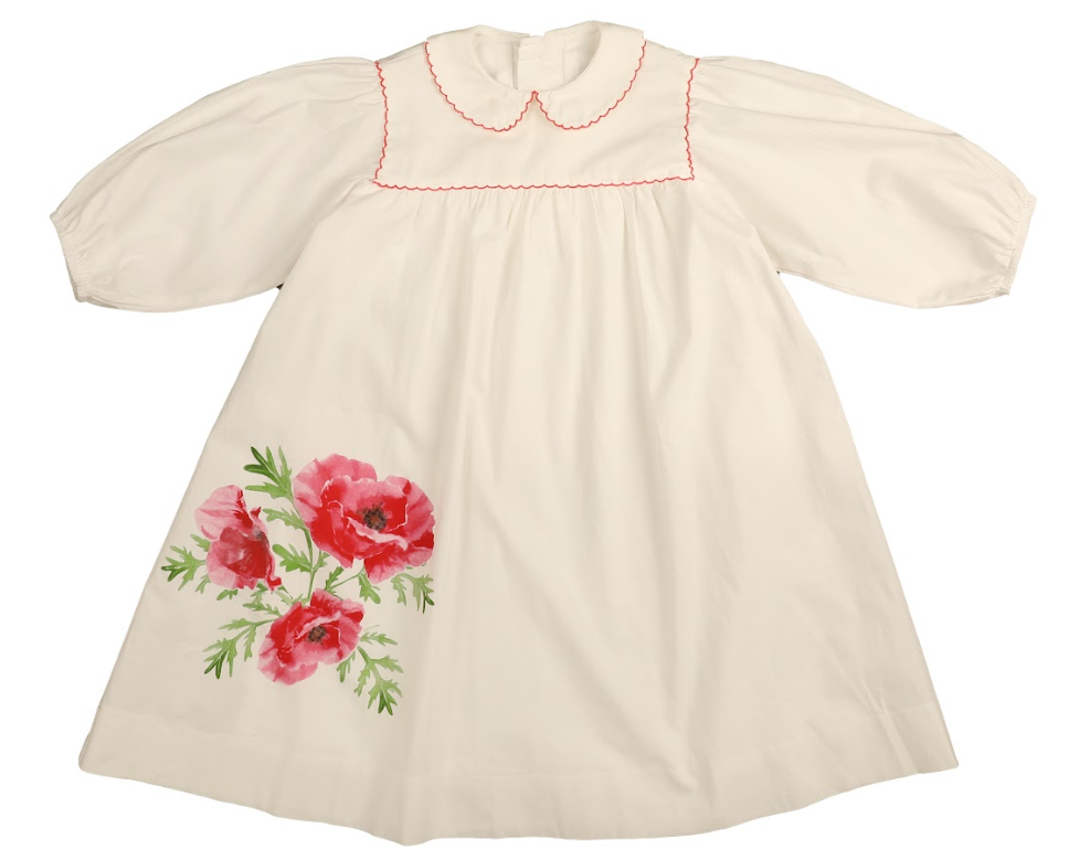 BELATI SPECIAL STITCH POPPY PRINT DRESS (4-14Y)
