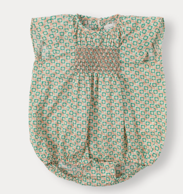 BENE BENE BLOCK SMOCKING ROMPER (12M-24M)