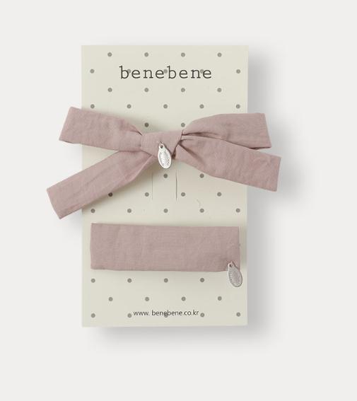 BENE BENE LOVING RIBBON HAIR CLIP SET (OS)