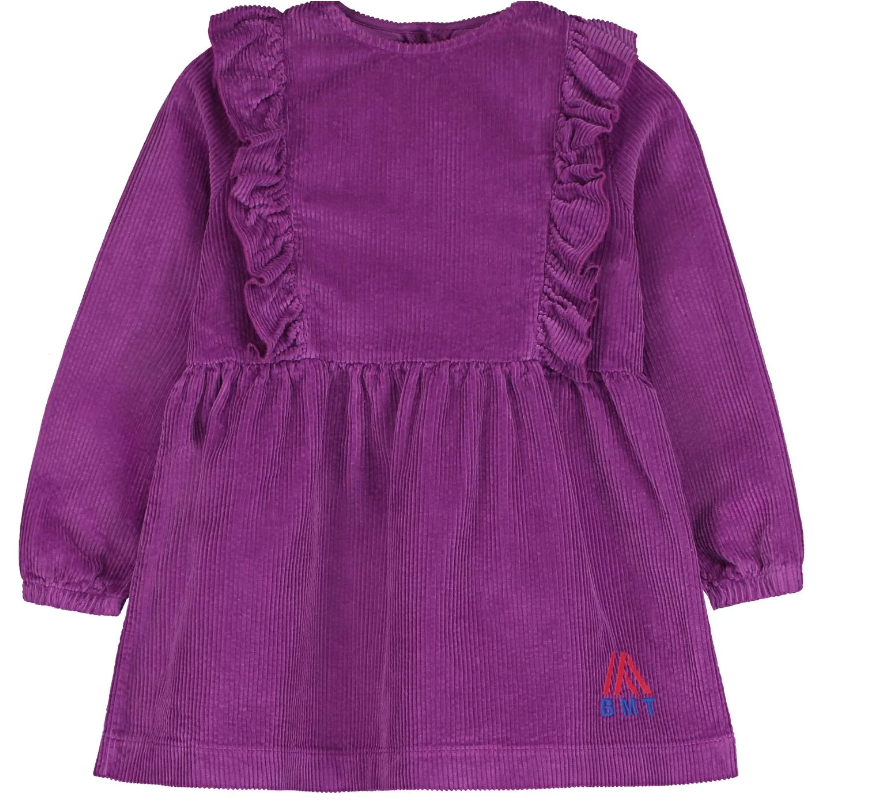 BONMOT CORDUROY SHORT RUFFLE DRESS(2-11Y)