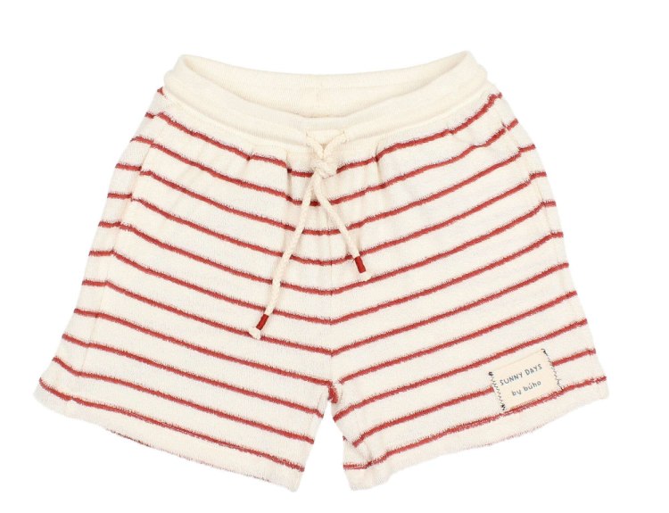 BUHO TERRY STRIPE SHORTS (2-3Y)
