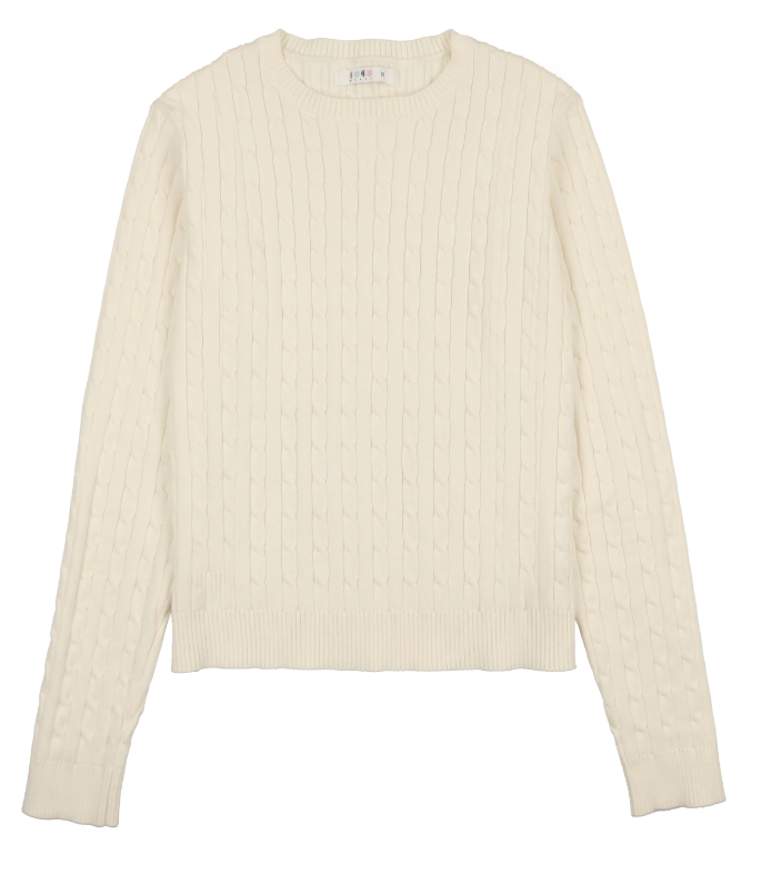 COCO BLANC CABLED SWEATER (10-20Y)