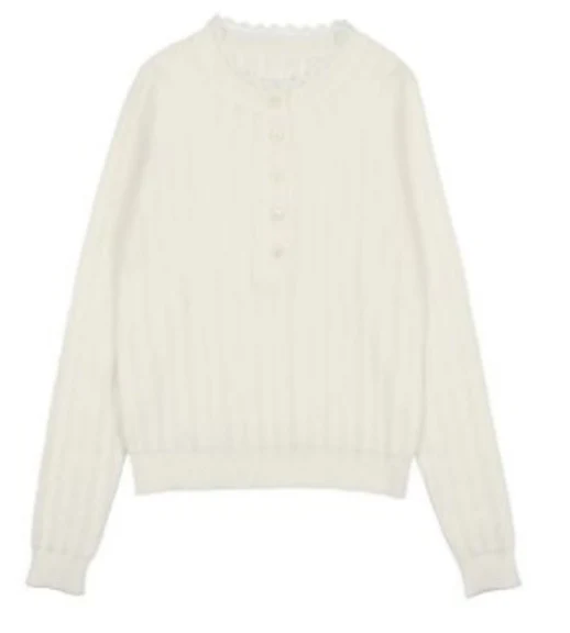COCO BLANC POINTELLE SWEATER (12-20Y)