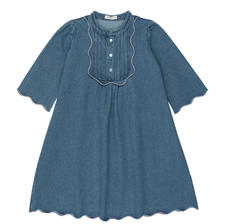 COCO BLANC SCALLOPED DRESS (5-12Y)