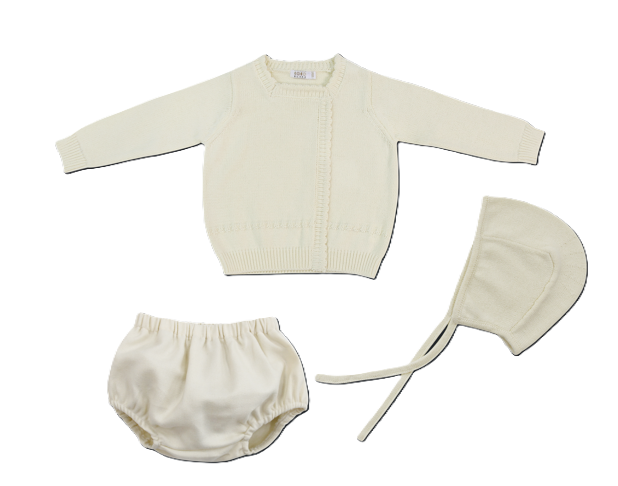 CB SQUARE NECK BLOOMER SET W/BONNET(12M-2Y)