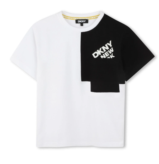 DKNY COLORBLOCK SHORT SLEEVE TSHIRT (4-10A)