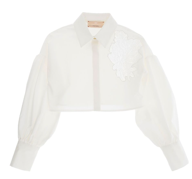 ELISABETTA FRANCI EMB POPELINE SHIRT (10-12+)