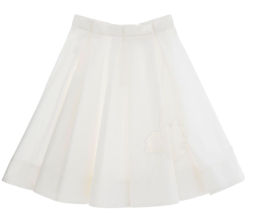 ELISABETTA FRANCI EMB POPELINE SKIRT (10-12+)