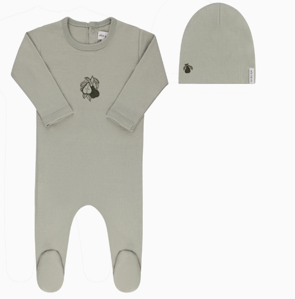 ELY & CO FRUIT COLLECTION FOOTIE W/BEANIE (3M-9M)