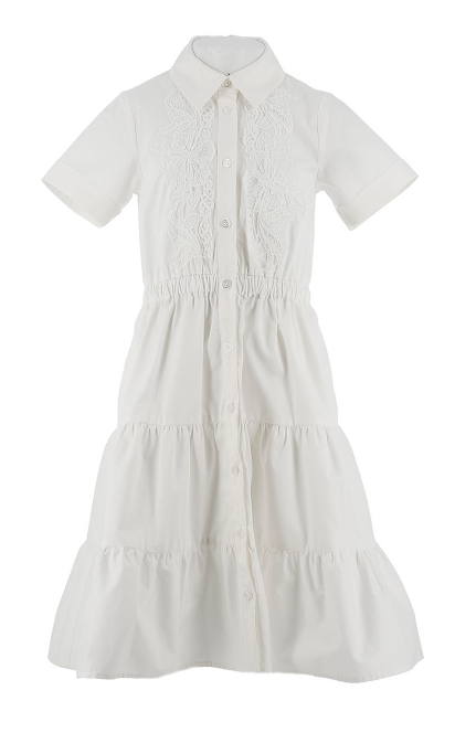 ERMANNO SCERVINO SHIRT DRESS W/LACE(8-16A)