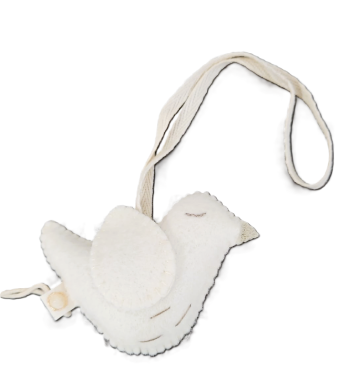 FILTKUGLEN DOVE PACIFIER HOLDER (OS)