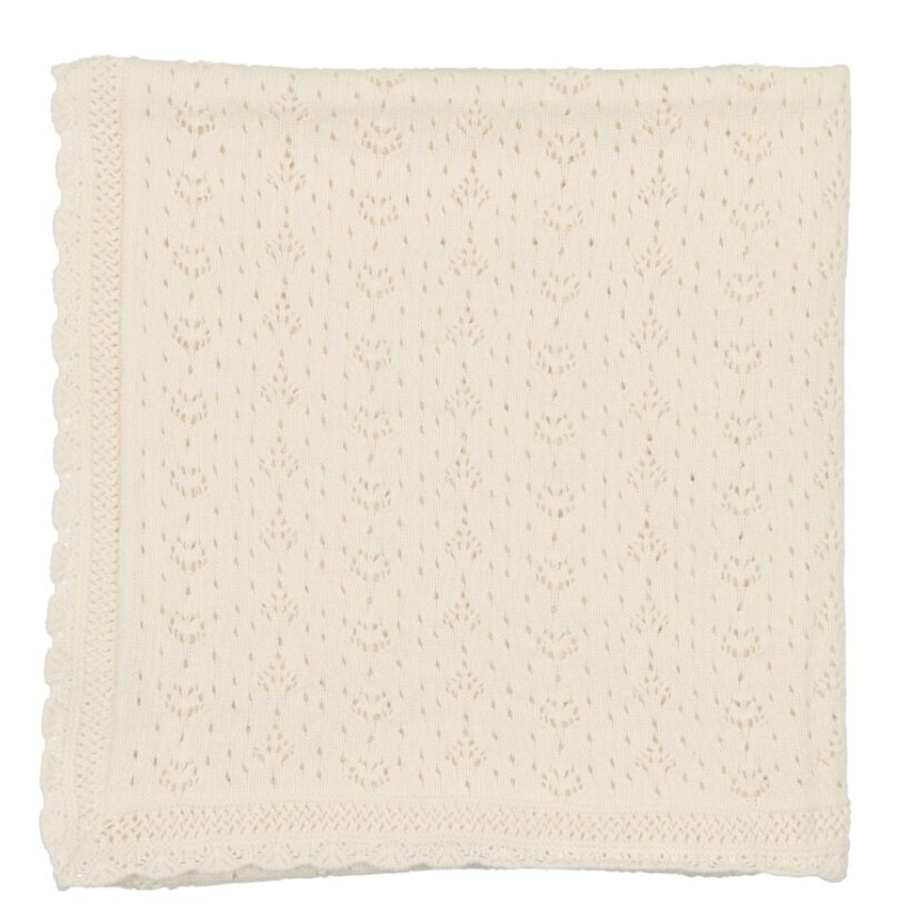 LILETTE HEART OPEN KNIT BLANKET (OS)