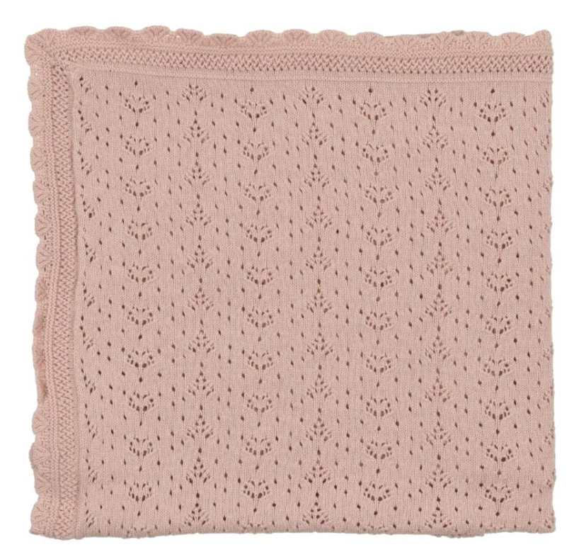 LILETTE HEART OPEN KNIT BLANKET (OS)