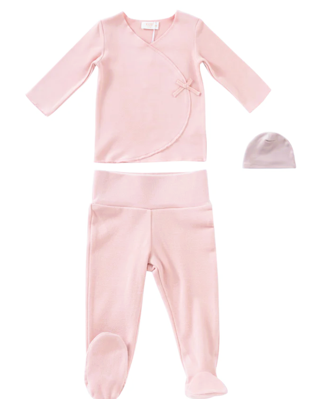 KIPP FELT KNIT 2PC WRAP W/HAT (NB-6M)
