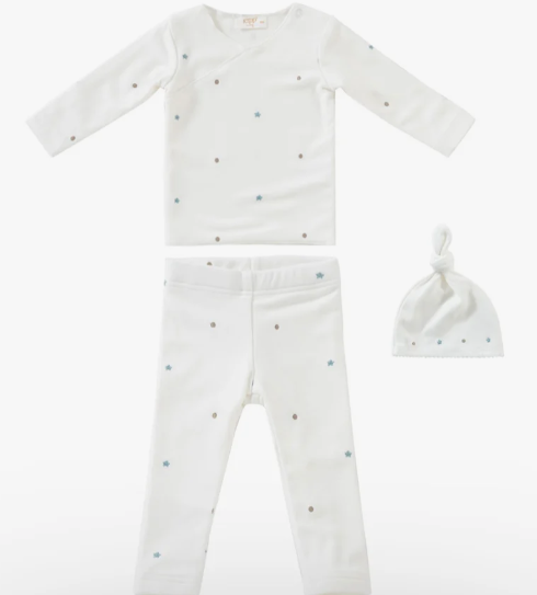 KIPP FLEECE STAR 2PC W/HAT SET (3M-9M)