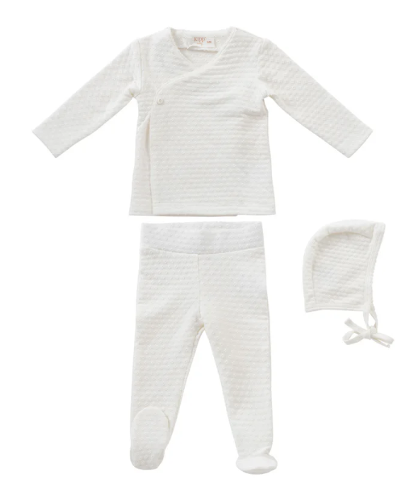 KIPP TEXTURED 2PC W/BONNET (3M-6M)