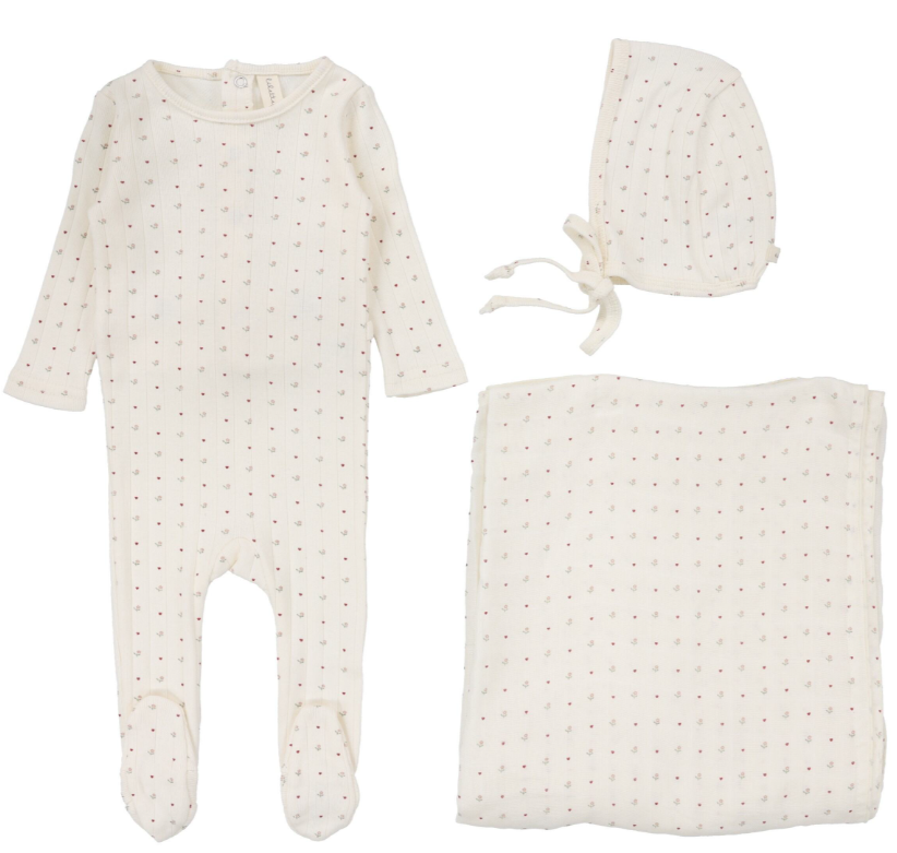 LILETTE LINEAR PRINTED LAYETTE SET (3M-6M)