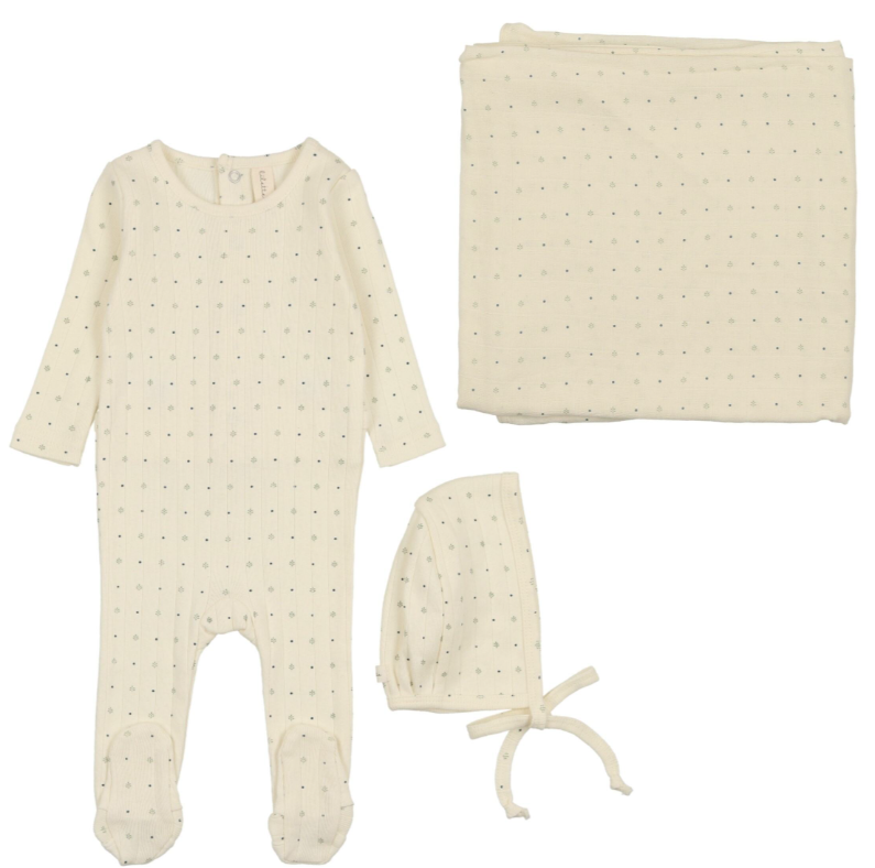 LILETTE LINEAR PRINTED LAYETTE SET (3M-6M)
