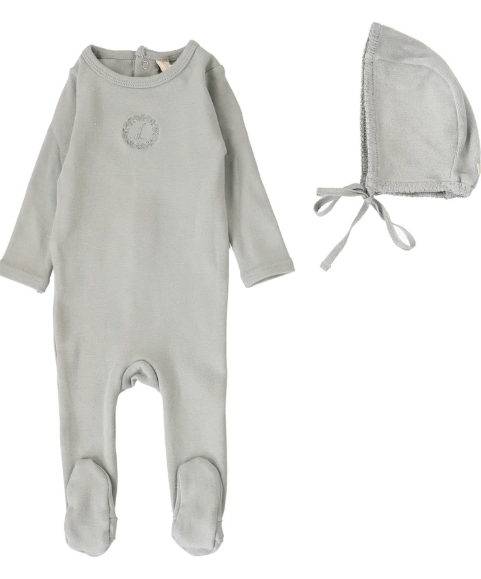 LILETTE VELOUR CARDI FOOTIE SET (3M-12M)