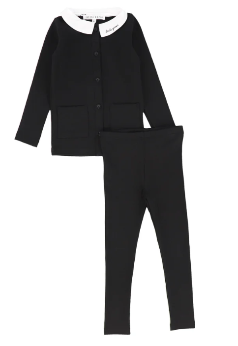 LITTLE PARNI COLLAR CARDIGAN SET (18M-3Y)