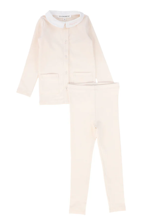 LITTLE PARNI COLLAR CARDIGAN SET (18M-3Y)