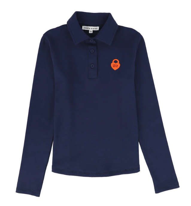 LITTLE PARNI COLLAR HEART LOGO TSHIRT(10-20Y)