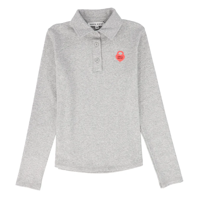 LITTLE PARNI COLLAR HEART LOGO TSHIRT(10-20Y)