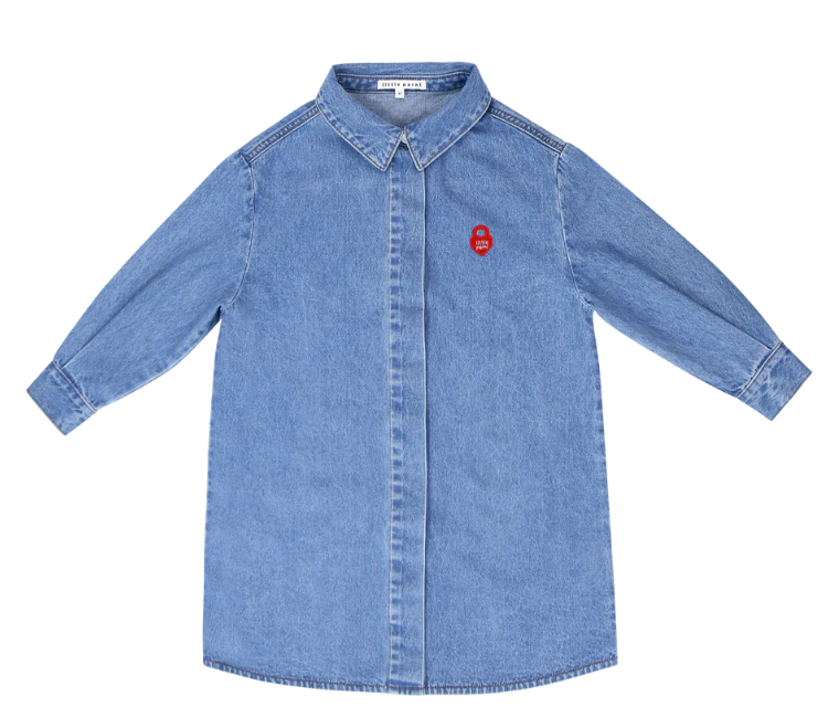 LITTLE PARNI DENIM SHIRTDRESS (3-14Y)