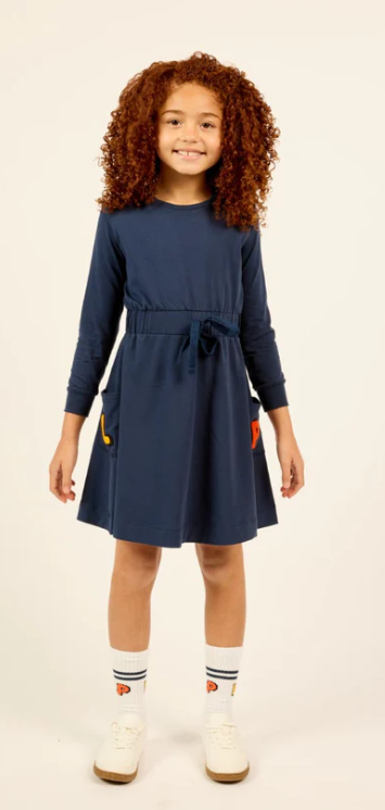 LITTLE PARNI LP POCKET DRESS (2-14Y)