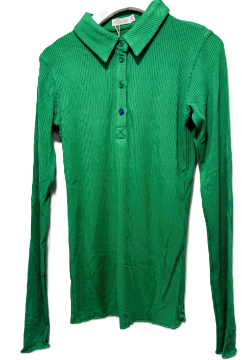 LUNA MAE SOLID COLLARED TSHIRT (XS-XL)