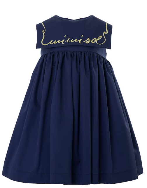 MIMISOL EMBROIDERED BIB COTTON DRESS (4-12A)