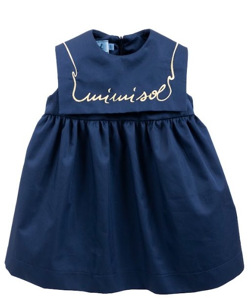 MIMISOL EMBROIDERED NEWBORN DRESS (24M-36M)
