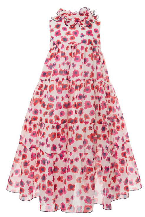 MIMISOL POPPY PRINT VOILE DRESS (4-12A)