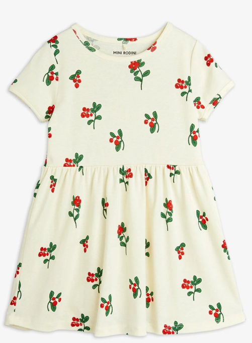 MINI RODINI LINGONBERRIES SS DRESS (1.5-11Y)