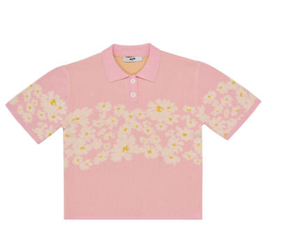 MSGM GIRL KNIT POLO TOP (10-14Y)
