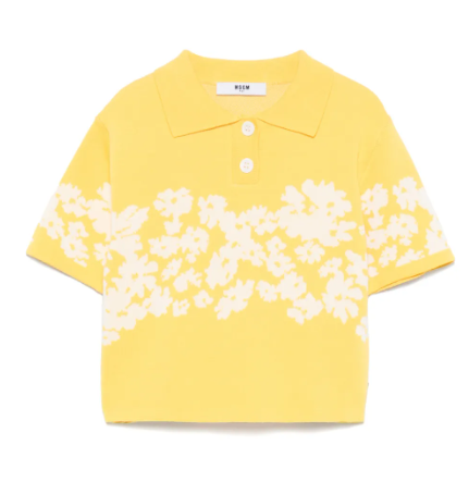 MSGM GIRL KNIT POLO TOP (10-14Y)