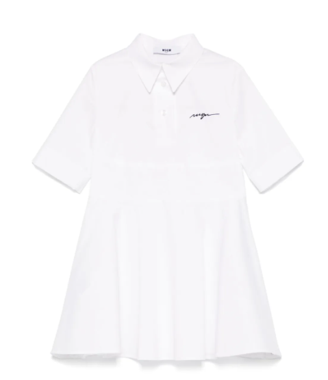 MSGM POPLIN POLO DRESS (4-14Y)