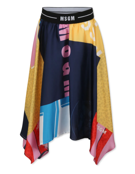 MSGM SATIN VISCOSE LONG SKIRT (10-14Y)