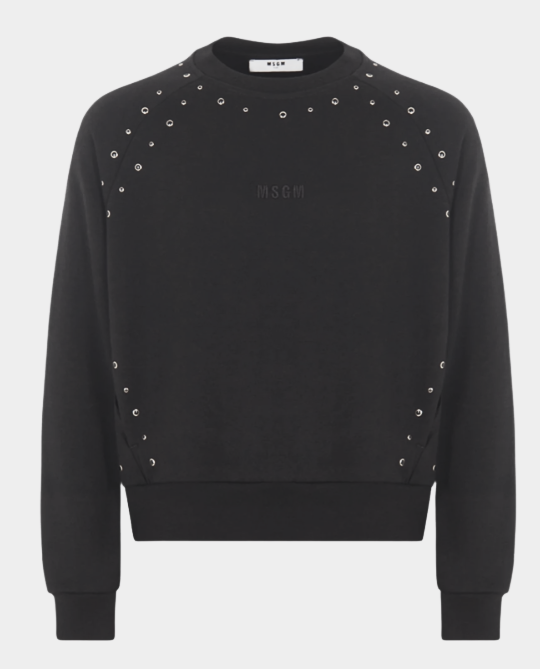 MSGM STUDDED FLEECE HOODIE (8-14Y)