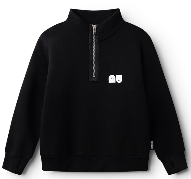 NUNUNU BASIC HALF ZIP SWEATSHIRT (2-14)
