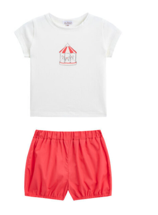 OUBON CAROUSEL TSHIRT W/BLOOMER (9M-24M)
