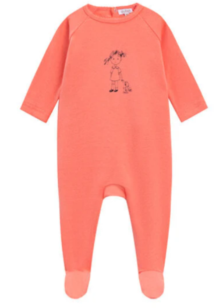 OUBON GIRLS DOLL FOOTIE (1M-12M)