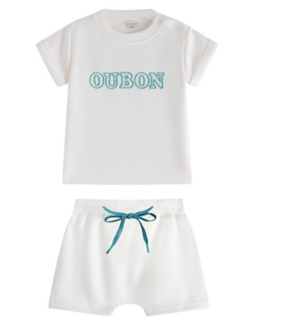 OUBON PATCHWORK BOYS SWEAT SET (12M-36M)